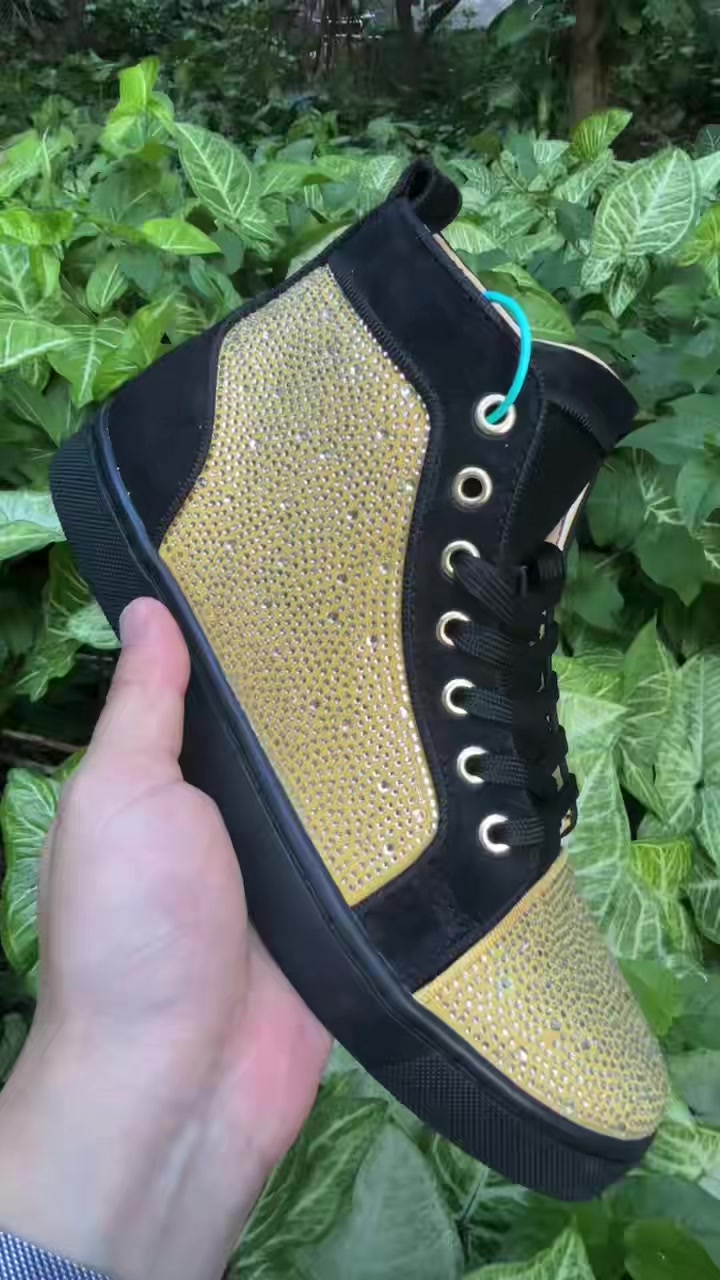 CL Louis Strass 二层绒面皮 镶钻（047）