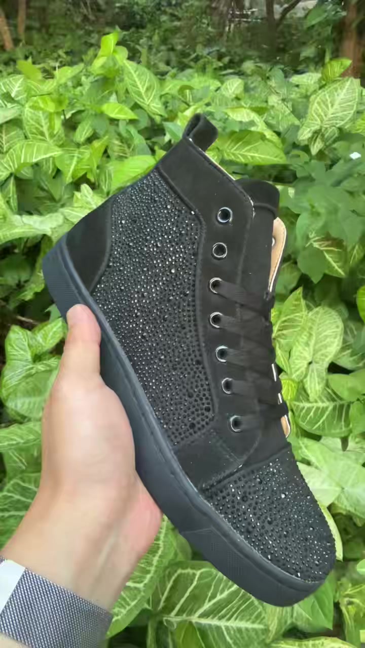 CL Louis Strass 二层绒面皮 镶钻（047）