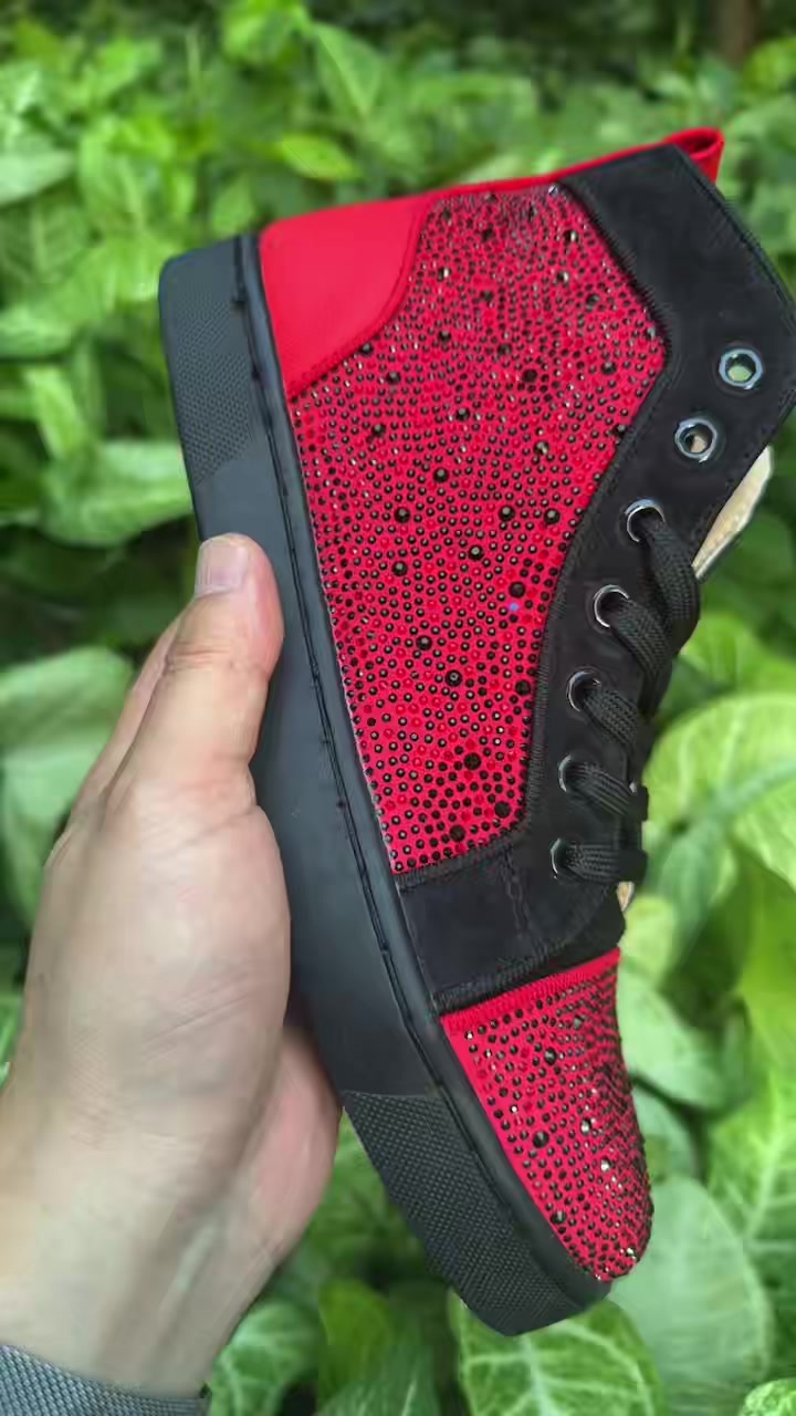CL Louis Strass 二层绒面皮 镶钻（047）
