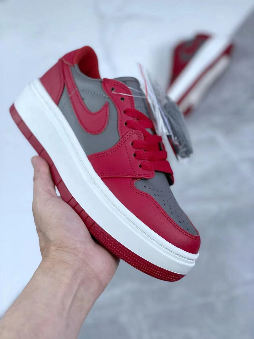 Jor-dan 1 Low Leather Thick Sole #章