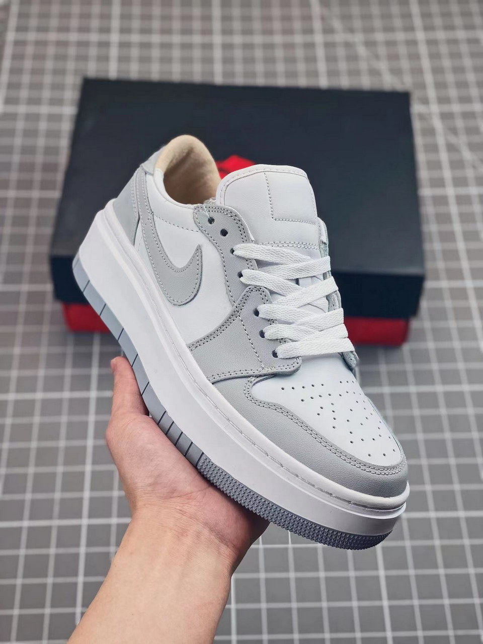 Jor-dan 1 Low Leather Thick Sole #章