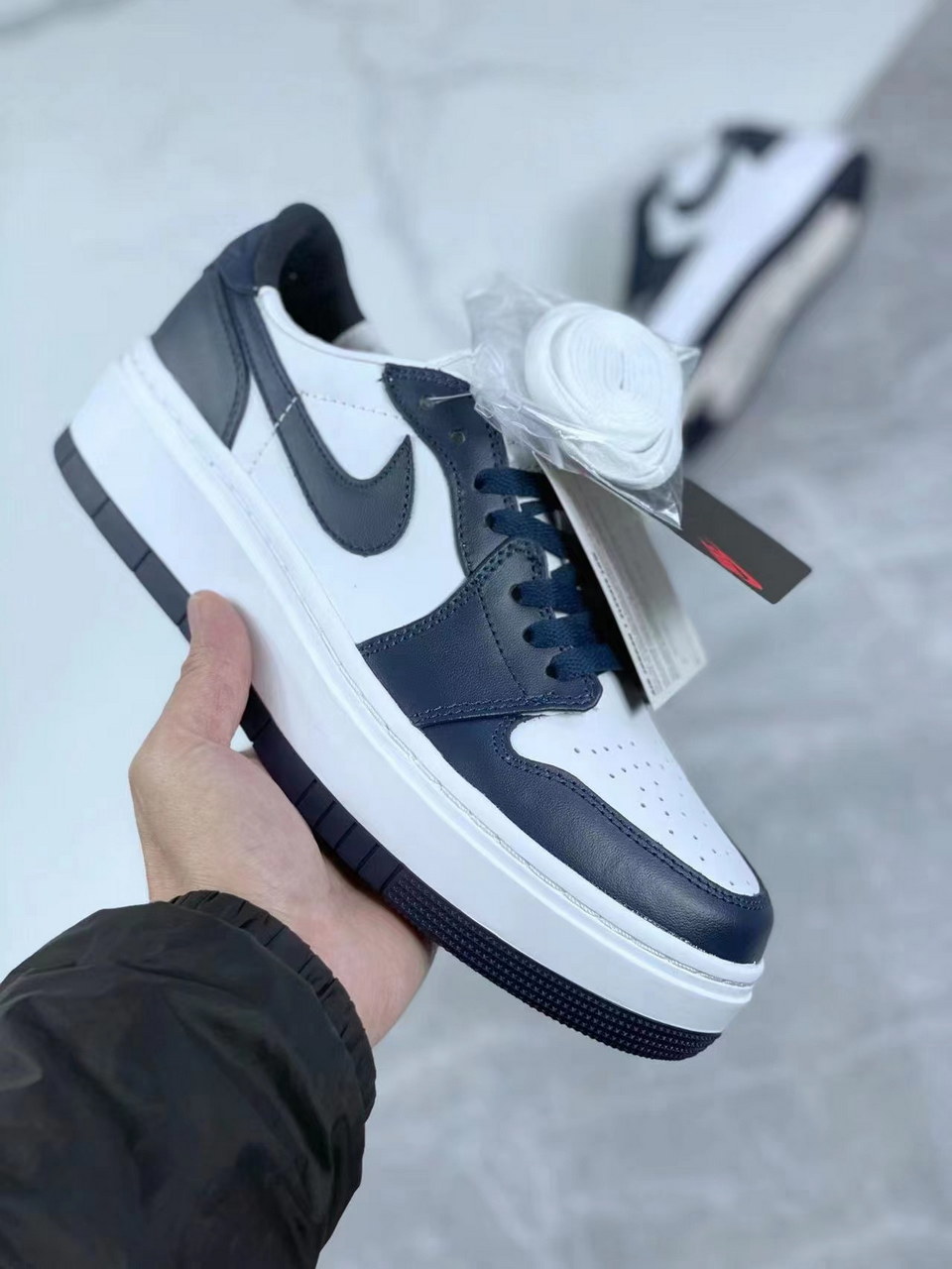 Jor-dan 1 Low Leather Thick Sole #章