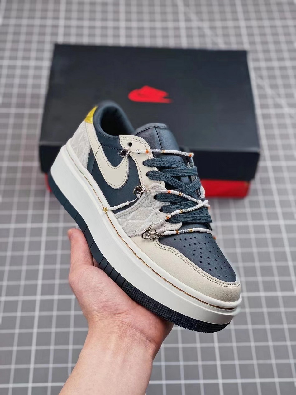 Jor-dan 1 Low Leather Thick Sole #章