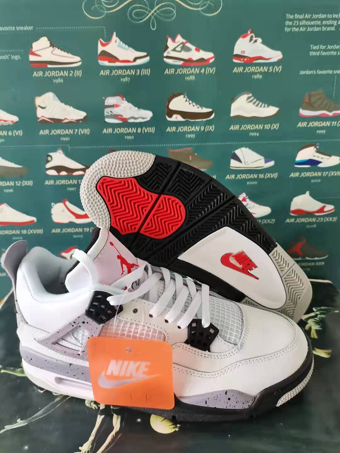 Jor-dan 4 Leather (H-j22)
